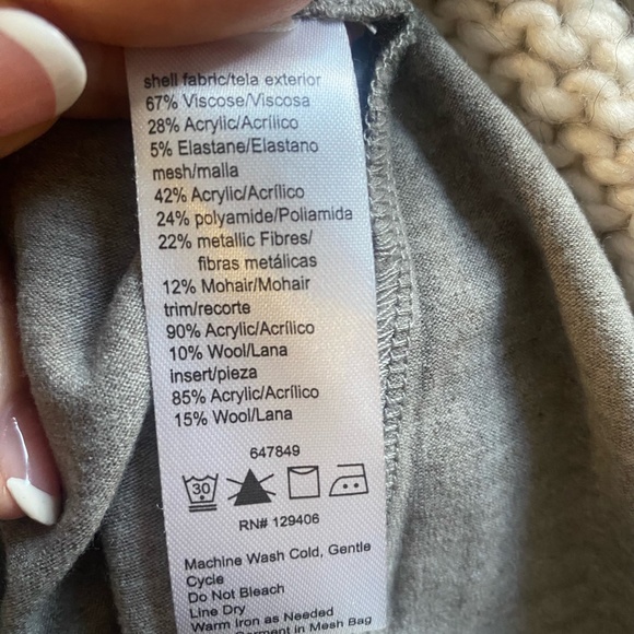 Venus Grey Beige Neutral Cardigan - Large - Picture 5 of 5